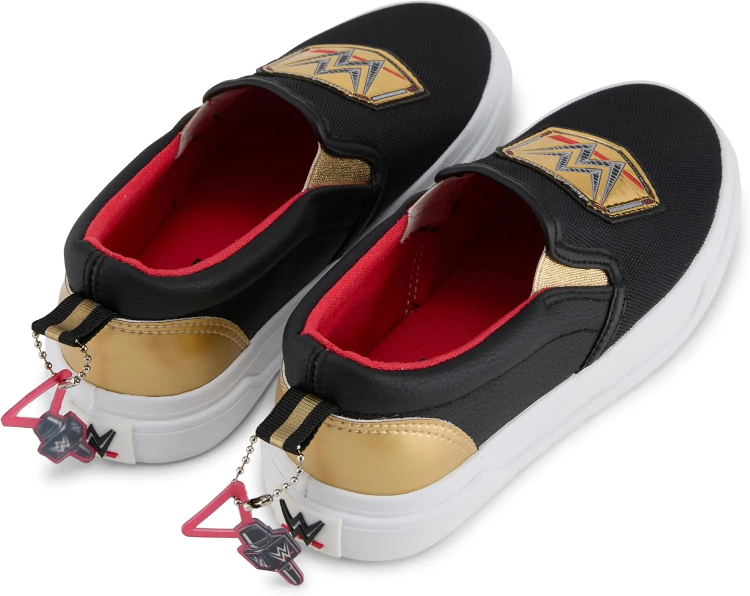 WWE Boys Championship Belt Sneakers - John Cena, Roman Reigns, Seth Rollins World Wrestling Champion Belt Slip On Shoes