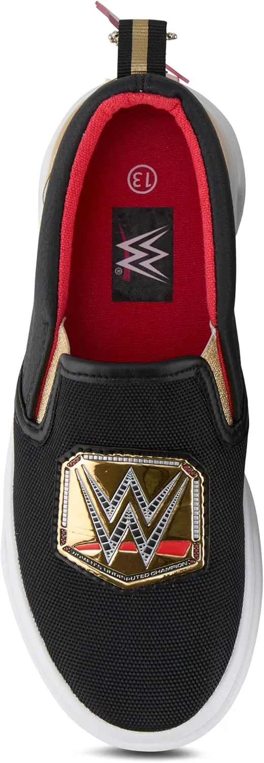 WWE Boys Championship Belt Sneakers - John Cena, Roman Reigns, Seth Rollins World Wrestling Champion Belt Slip On Shoes