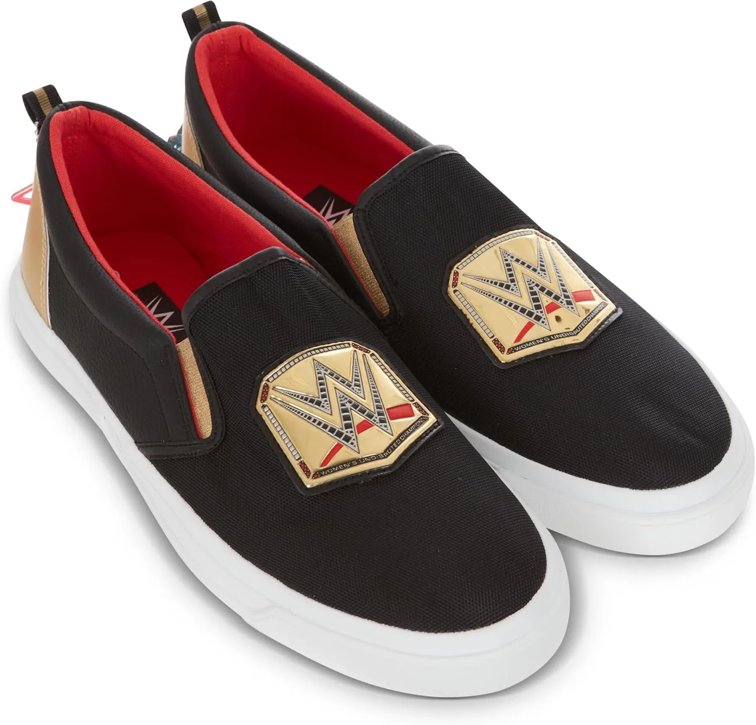 WWE Mens Championship Belt Shoes - John Cena, Roman Reigns, Seth Rollins World Wrestling Champion Belt Slip On Sneakers