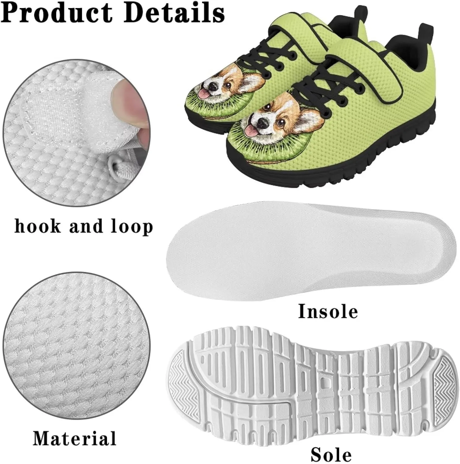 YEXIATODO Boys Girls Sneakers Kids No Tie Shoelaces Shoes Comfort Anti-Slip Walking Shoes for Indoor Outdoor Size 1-13
