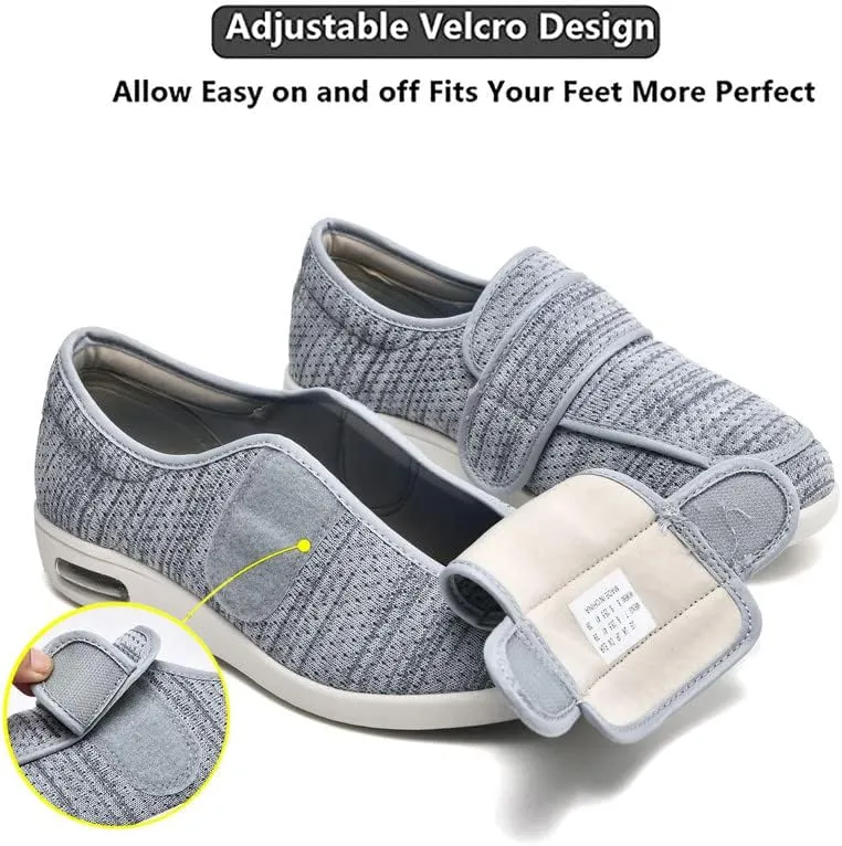 youyun Women's Diabetic Shoes for Women Wide Width Elderly Shoes with Adjustable Closure Breathable Lightweight Swollen Feet Walking Edema Sneakers