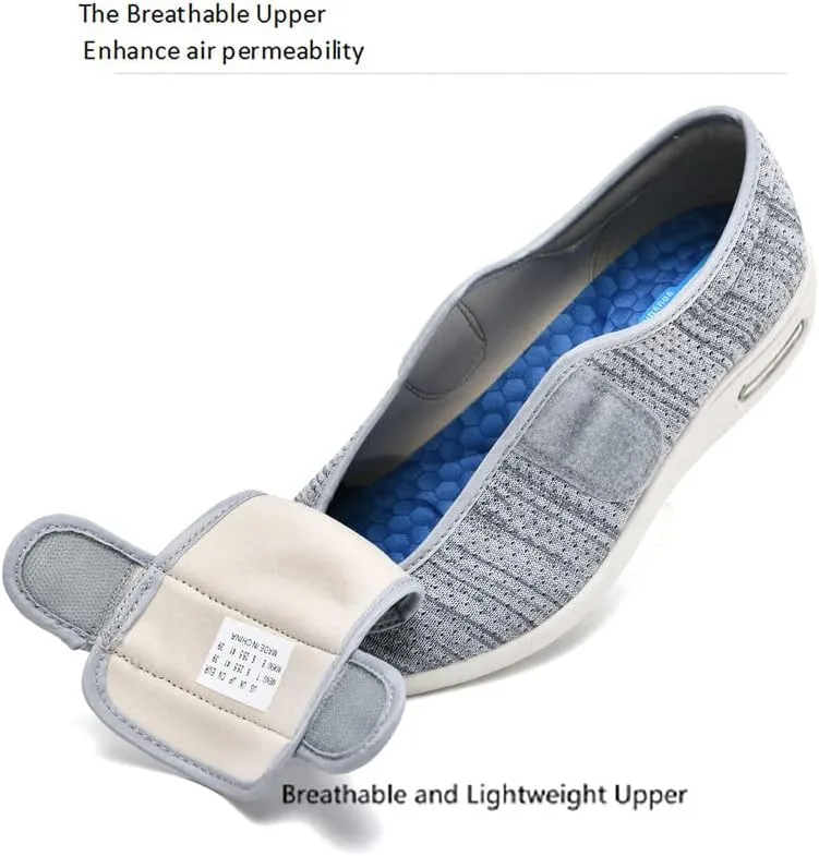 youyun Women's Diabetic Shoes for Women Wide Width Elderly Shoes with Adjustable Closure Breathable Lightweight Swollen Feet Walking Edema Sneakers