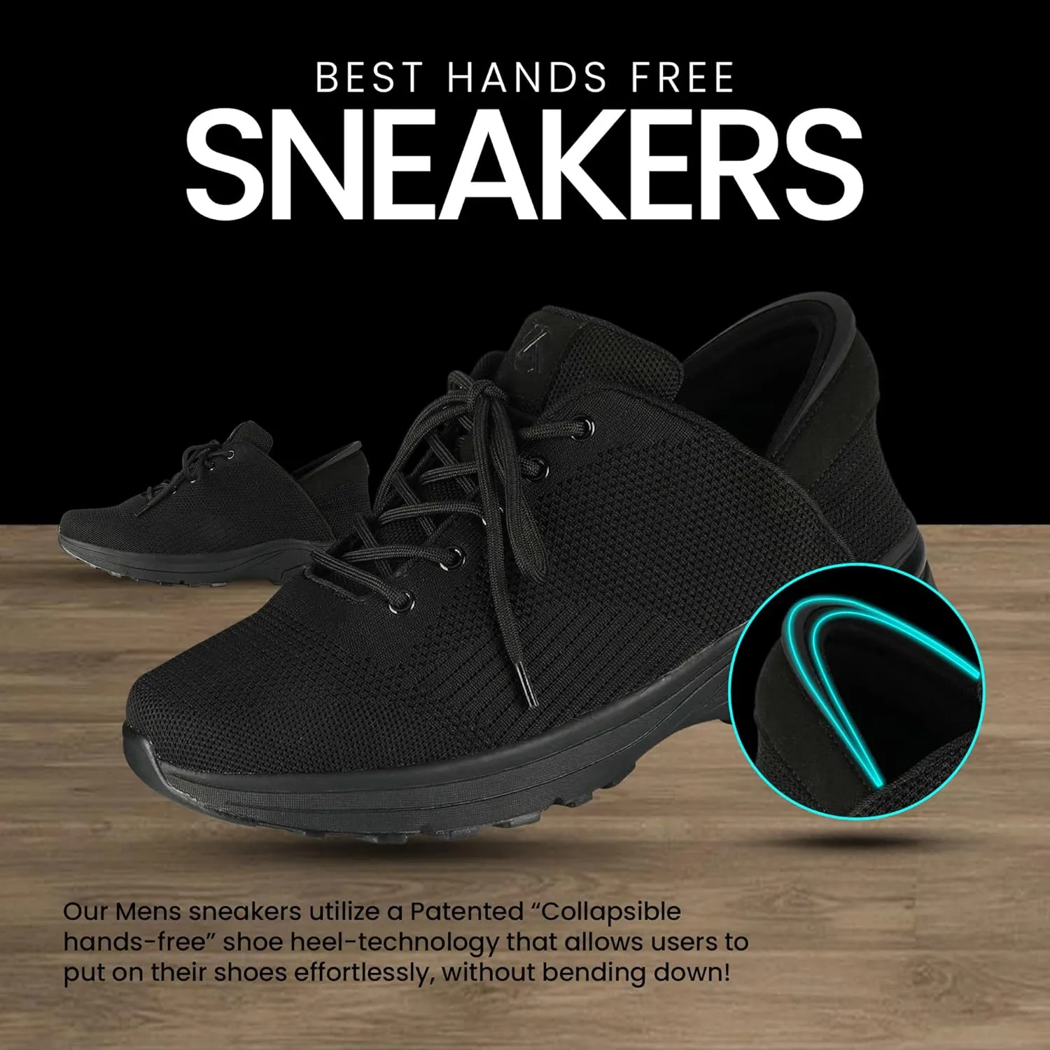 ZEBA Hands Free Slip on Sneakers for Men - Step Up Your Comfort and Style with Perfect Walking Shoes and Fashion Sneakers