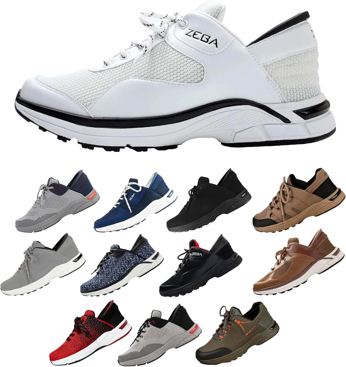 ZEBA Hands Free Slip on Sneakers for Men - Step Up Your Comfort and Style with Perfect Walking Shoes and Fashion Sneakers