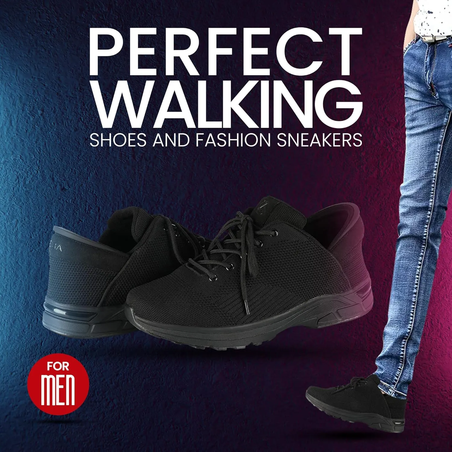 ZEBA Hands Free Slip on Sneakers for Men - Step Up Your Comfort and Style with Perfect Walking Shoes and Fashion Sneakers